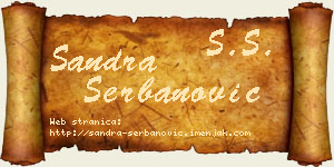 Sandra Šerbanović vizit kartica